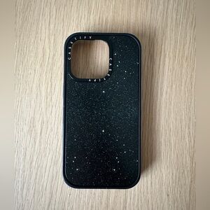 iPhone 14 Pro MagSafe Casetify Phone Case Majestic Black and White Starry Nebula